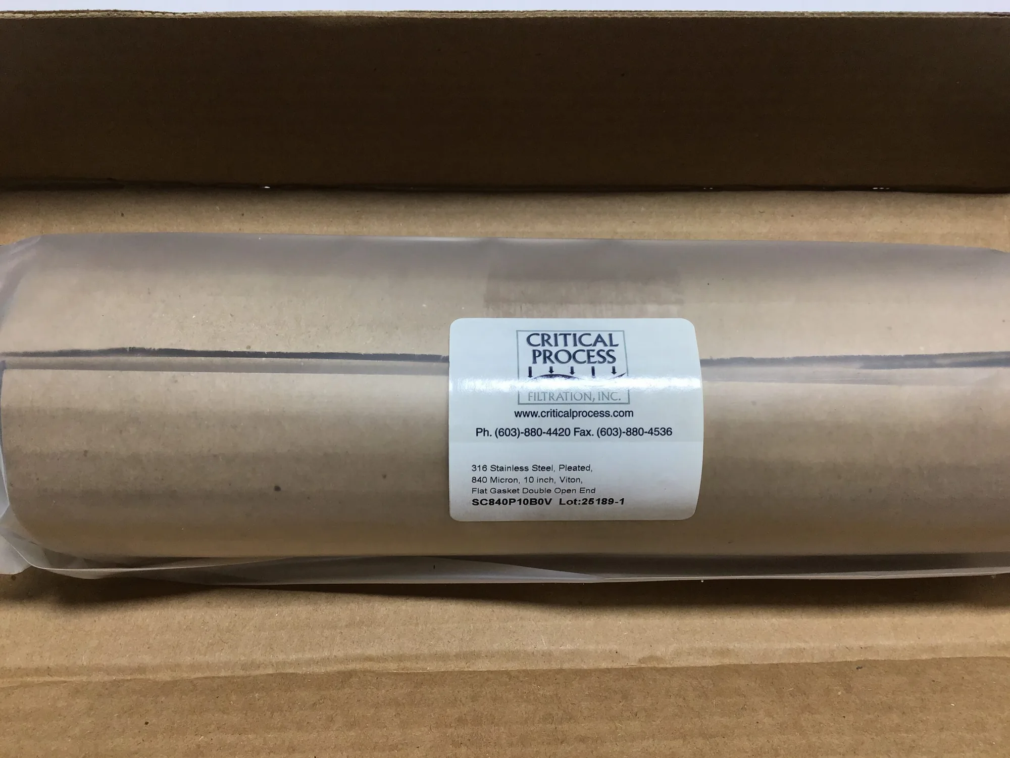 Critical Process Filtration SC840P10B0V Flat Gasket Double Open End 840 Micron