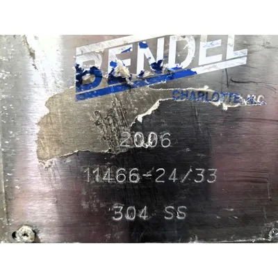 Used 1,300 Gal Bendel Stainless Steel Liquid Mix Tank w/ Side Agitator Disperser