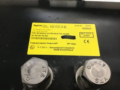 Pentair Keystone 10″ AR1 Butterfly valve Wafer w/ F79U065 Actuator
