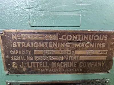 COE COE, LITTELL, CWP SERVO FEED LINE Servo Feeders | Timco, Inc. (7)