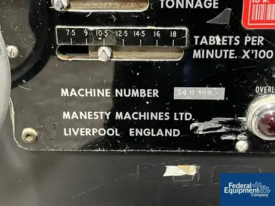USED Manesty Manesty BetaPress Tablet Press, 16 Station