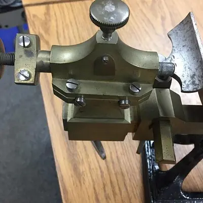 2468-385 Antique Bench Model Watchmaker’s Hand Operated Lathe