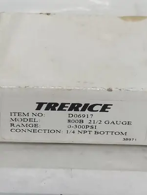 New | in-Stock TRERICE D06917 Universal Pressure Meters Ohio US | Surplus Asset Holdings #1403148