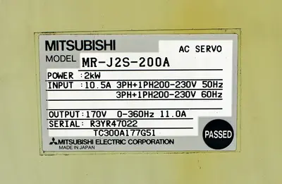 USED MITSUBISHI MR-J2S-200A