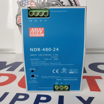 Used MEAN WELL ["NDR-480-24", "TDR48024"] Misc Electrical & Power Parts California US | American Industrial Supply Co. #1445125
