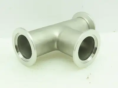 Agilent KT01500246 Tee NW40 Klamp Flange Fitting Stainless Steel 1.5"