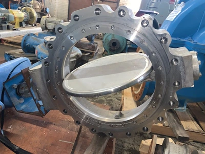 24" Stainless Steel Jamesbury Wafer Sphere Valve Air Operated