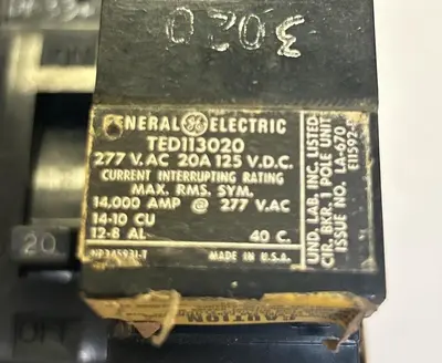Used GE TED113020 Miscellaneous Equipment (Electrical & Power) | Surplus Asset Holdings #1196252