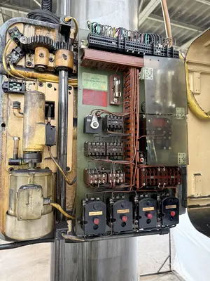 5' X 15" WEBO RADIAL ARM DRILL. STOCK # 0222126