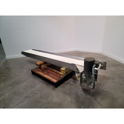 Used 12" wide X 7'-9" Stainless Steel Belt Conveyor