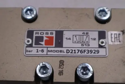 ROSS CONTROLS D2176F3929 / D2176F3929W PNEUMATIC VALVE STOCK H1696