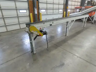 New London Engineering 7.5"x 20' PlastiTrak Plastic Chain Bottle Conveyor 460V