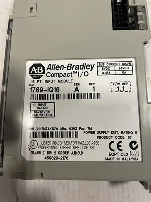 Allen-Bradley Compact I/O 1769-IQ16 Ser A 16 PT. PLC Input Module -NIB