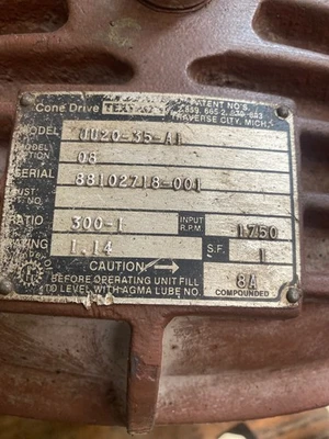 NEW Cone Drive UU20-35-A1