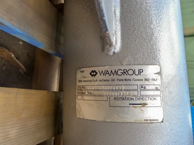 Wam M/S Tubular feed conveyor 150 mm dia 1050 mm long 2.2 kw