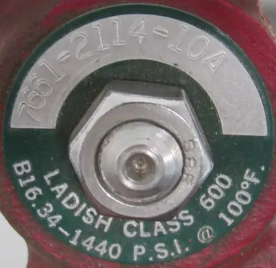 NEW LADISH 7661-2114-10A VALVE 600 B16.34-1440 7661211410A