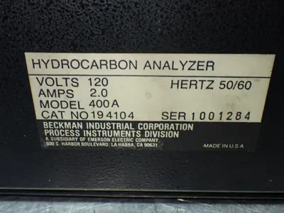 Used BECKMAN INDUSTRIAL 400A Gas Analyzers Ohio US | HGR 24 #1150873
