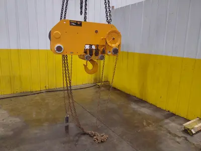 10 TON HARRINGTON MODEL #SHB100 CHAIN HOIST & TROLLY: YOBRO #25080