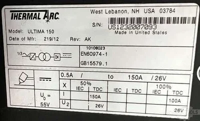 Used 2019 THERMAL ARC ULTIMA 150 Plasma Welders Illinois US | Perfection Global, LLC. #1340169