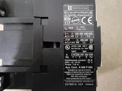 Used TELEMECANIQUE LC1 D09 10 Switchgears British Columbia CA | Lenmark #367236