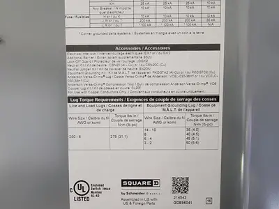 NEW SQUARE D CHU364AWK