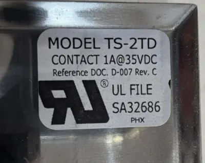 NEW ALARM CONTROLS TS-2 PUSH BUTTON TS-2TD TS2