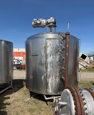 Kettle, 1,500 Gallon, Stainless Steel, Half-Pipe Jacketed, Mojonnier, #5991813