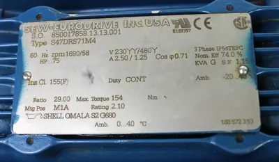 USED SEW EURODRIVE S47DRS71M4