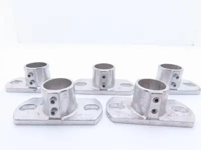 Hollaender 46-7 1-1/4 Speed-Rail Base Flange 1-1/4" Pipe Fits 1.66" OD Lot of 5