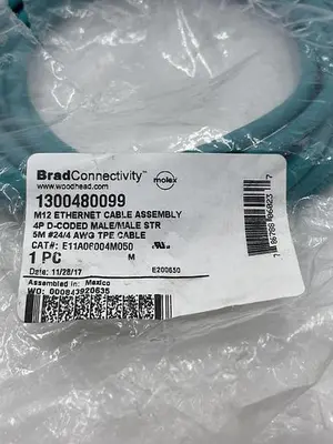 New | in-Stock BRAD CONNECTIVITY BRAD CONNECTIVITY M12 ETHERNET CABLE Cable & Wire | ND Industrial Surplus #1214169