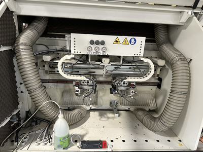 Stefani Evolution SSB Double-Sided Edgebander w/ Mahros Automatic Vacuum Loading & Unloading
