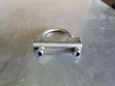 U-Bolt, 3.9" Length, 2" Width, Stainless Steel