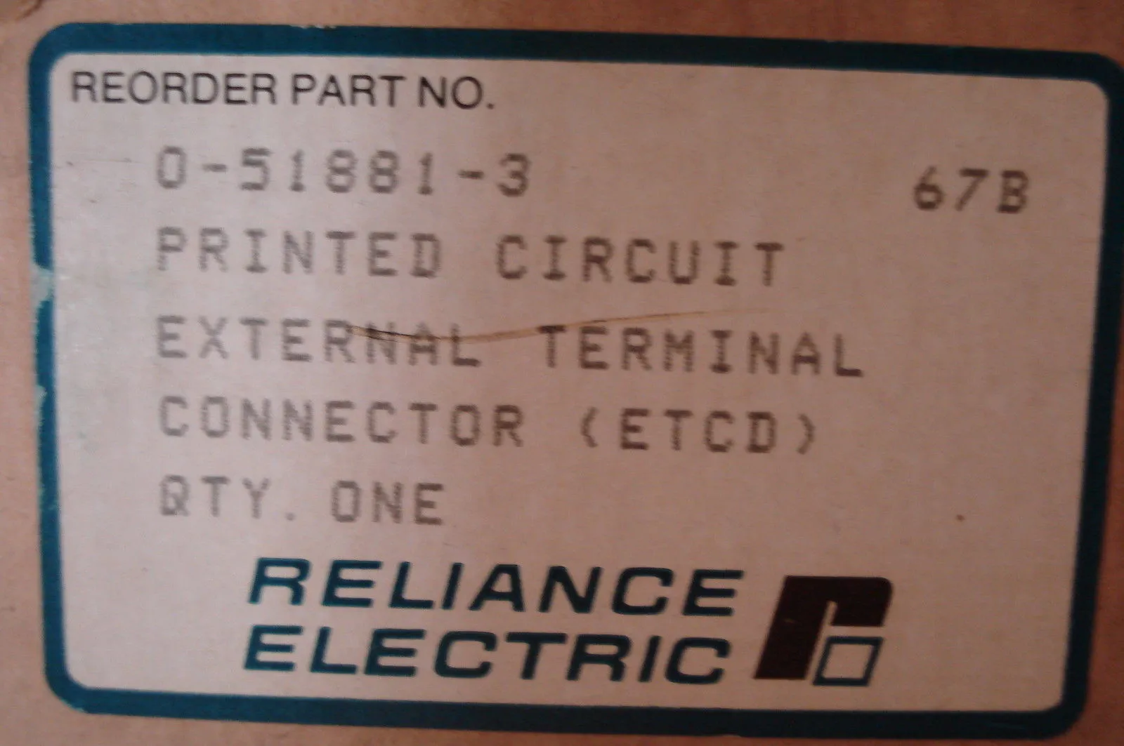 NEW RELIANCE 0-51881-3 PRINTED CIRCUIT