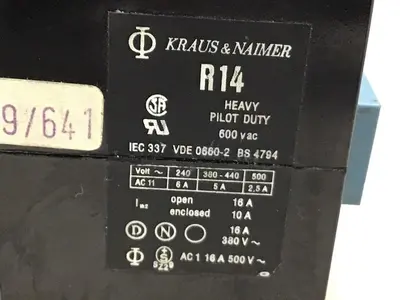 Used KRAUS & NAIMER R14 PLC Contactors Michigan US | Ideal Machinery #1308730