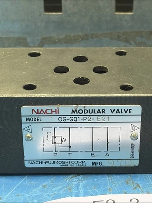 New | in-Stock Nachi OG-G01-P2-E21 Valves/Fittings Indiana US | J&J Industrial Supply #1455748