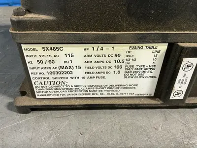 Used DAYTON 5X485C Motor Controllers Ohio US | HGR 24 #1345478
