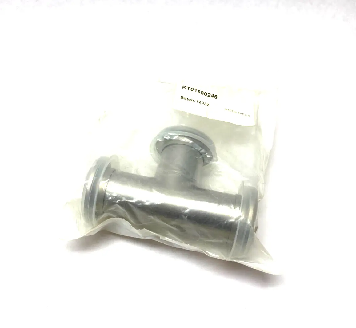 NEW AGILENT STAINLESS STEEL TEE FITTING 2.46" CLEARANCE NW40