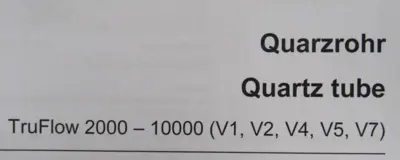 NEW TRUMPF 1823089 QUARTZ TUBE SET TRUFLOW