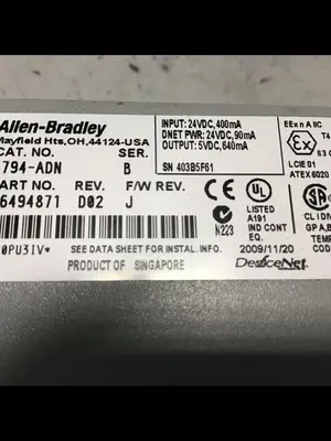 USED ALLEN BRADLEY 1794-ADN SER B
