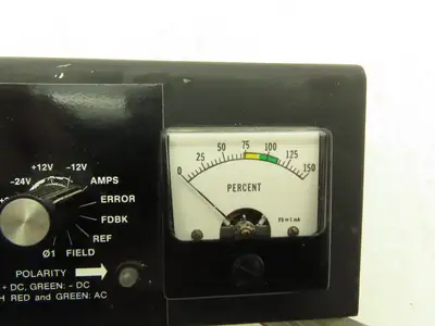 Nidec Fincor 104599501 DC Motor Drive Test Panel Dial Percent Gauge Meter Rev D