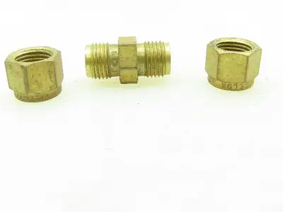 Swagelok Brass Union Straight Compression Fitting 5/16" Tube OD  LOT OF 9