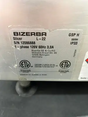 Bizerba 2022 Manual Deli Slicer Fully Refurbished & Working