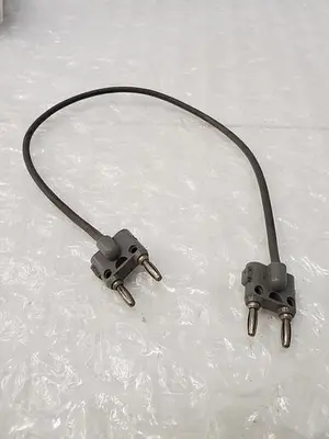 Pomona 2BA-36 Double Banana Plug, Twisted Pair, 36” Cable Length, Brass, Gray, 2BA Series