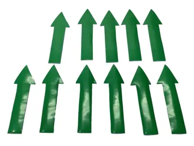 New | in-Stock SAFETYTAC GREEN ARROW FLOOR MARKING STICKER 10" X 3.5" PACKAGE OF 11 Safety Products (Other) Michigan US | Maverick Industrial Sales #1122643