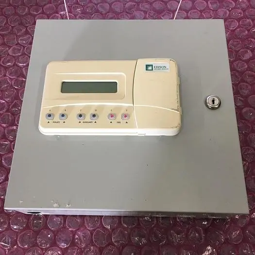 SECURITY FIRE & BURGLARY WARNING SYSTEM CONTROL UNIT WITH EDISON SECURITY KEYPAD