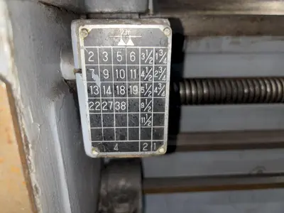 14" X 40" SUMMIT MODEL #14 ENGINE LATHE. 2" HOLE: STOCK #23258
