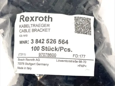 New | in-Stock Bosch Rexroth Cable Bracket For 10mm T-Slots LOT OF 100 Misc Fasteners Michigan US | Maverick Industrial Sales #1393007