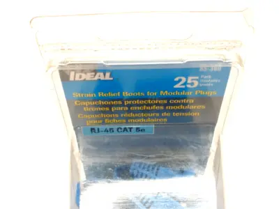85-380 | IDEAL  Strain Relief Boot For Modular Plugs RJ45 CAT 5e 25 PACK - New