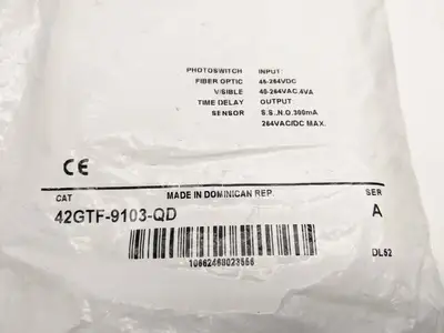 42GTF-9103-QD | Allen Bradley  Ser A Photoelectric Sensor Lrg Aperture Fiber Optic - New Other