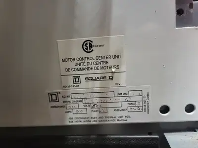 USED SQUARE D MODEL 6